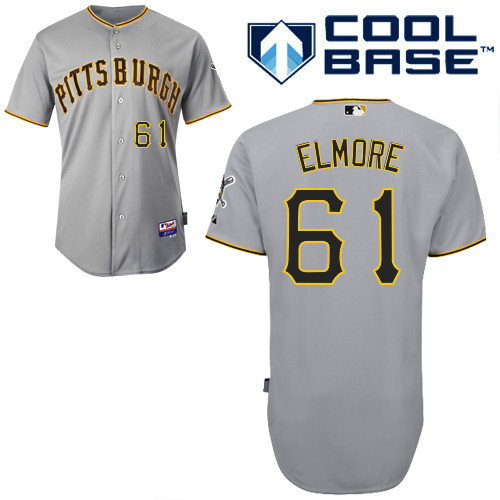 Jake Elmore #61 mlb Jersey-Pittsburgh Pirates Women's Authentic Road Gray Cool Base Baseball Jersey